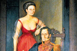 Simon Bolivar and his mistress